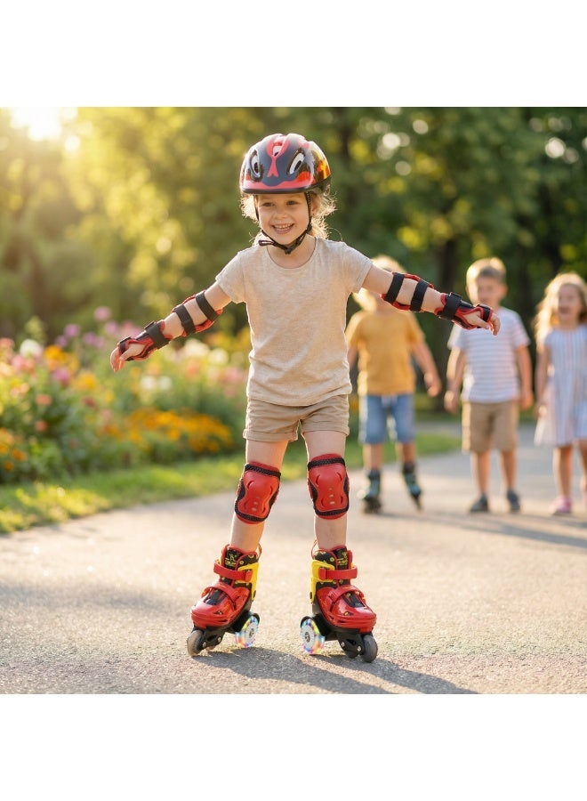 واي آند دي حذاء التزلج بالرشاقة للأطفال، مجموعة أحذية التزلج على الأرجل للمبتدئين، أحذية الأطفال مع وسادات الكاحل والكوع، قبعة رأس، حقيبة الظهر، أحذية تزلج على الأرجل - Image 5